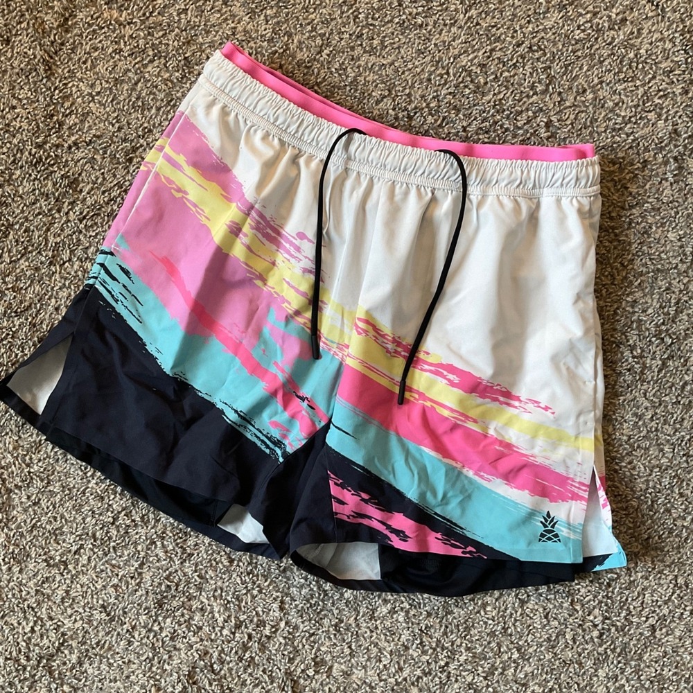 Chubbies Men's 5.5" Lined Ultimate Training Shorts Medium 14" Waist Brushstroke